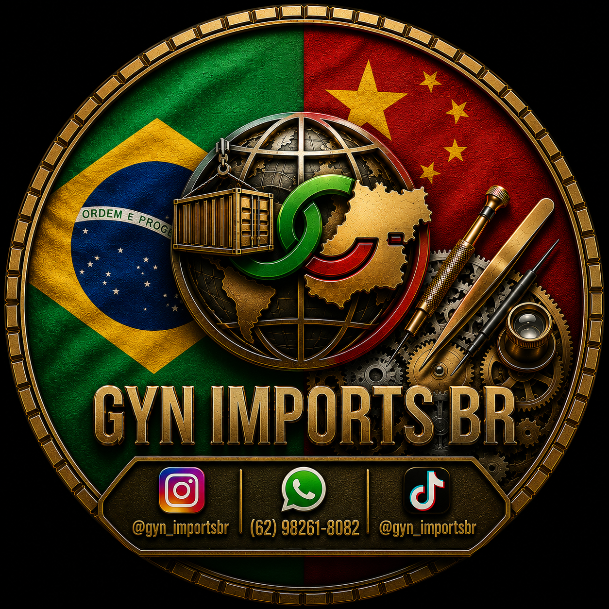 Logomarca do GYN IMPORTS BR